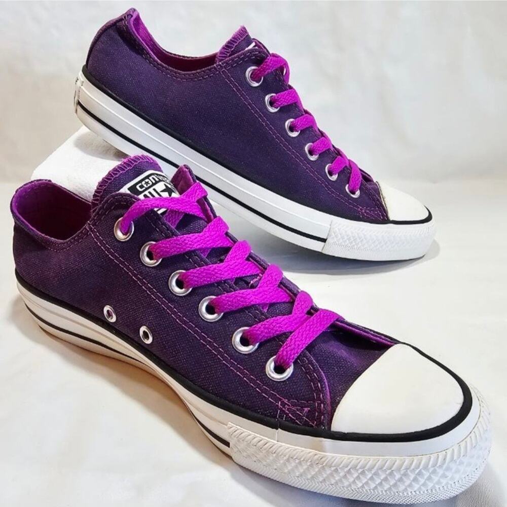 Converse All Star Purple Low Top Sneaker Shoes CT OX 540246F Women's Size 8